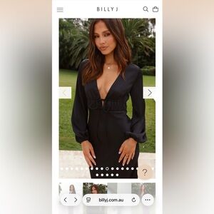 Billy J Amara Maxi Dress AU 12 (US 8-10) Long Sleeve Event Dress